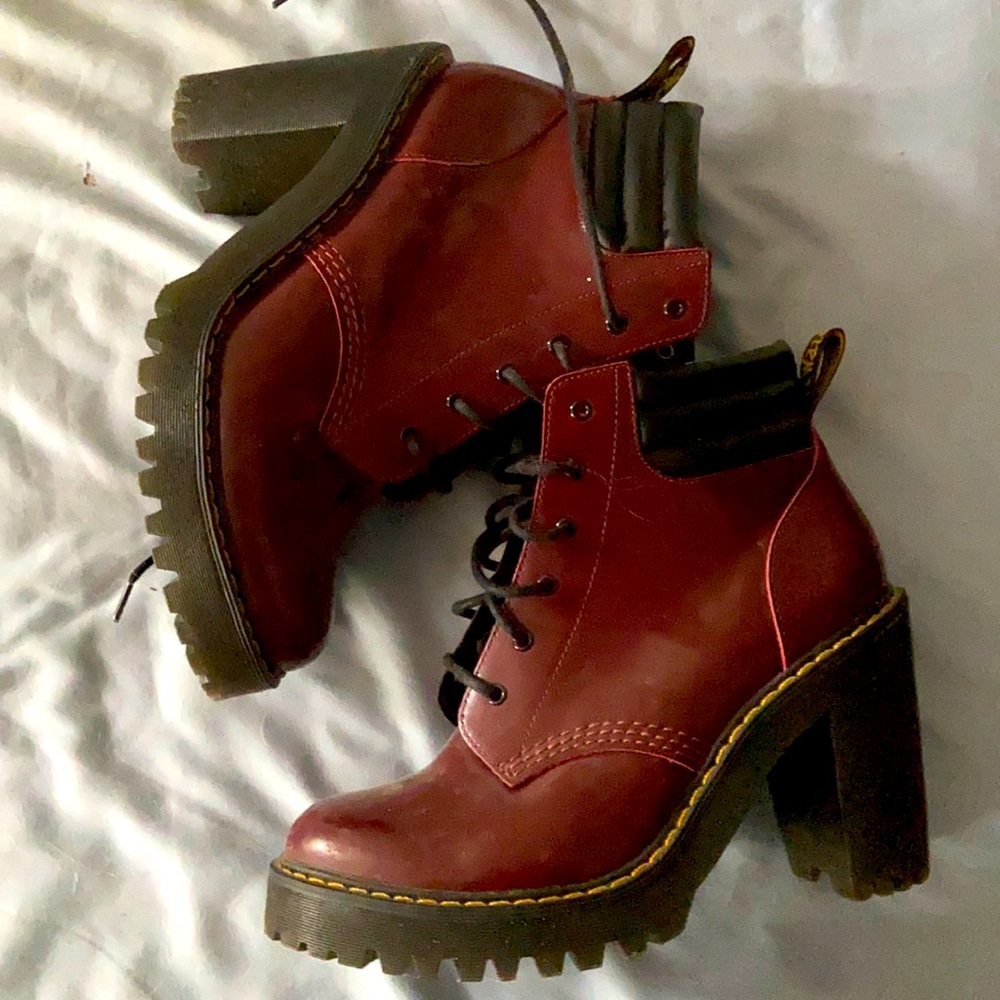 Heeled doc martens